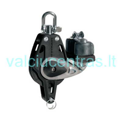 LEWMAR viengubas blokas su blokatoriumi, šekeliu, kilpa 40mm